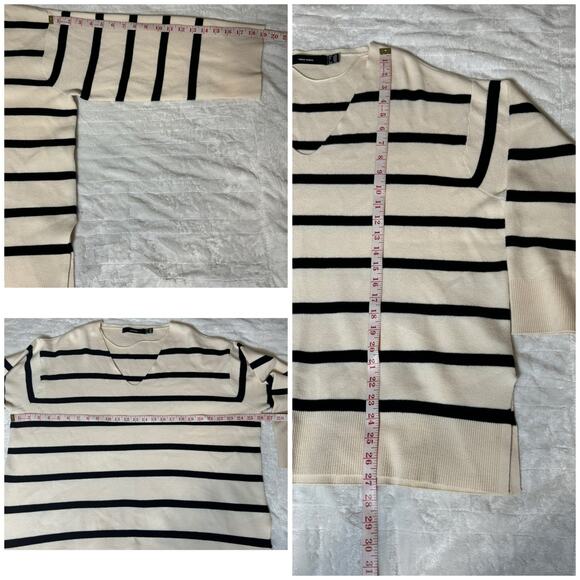 Vero Moda Curve Striped Sweater in Ecru Women’s Size Extra Large XL USED - Picture 8 of 8